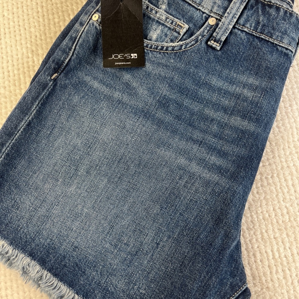 Joes Jeans Flawless Cut Off Shorts Helsinki‎ Blue Denim Raw Hem Size 30 NEW